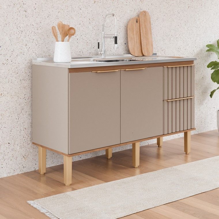 MGM - GABINETE �GATA 1,50MT - CAPPUCCINO/FREIJ�